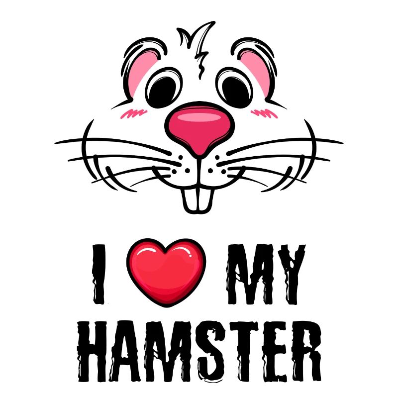 Hamster Heart Pets Statement Animal préféré