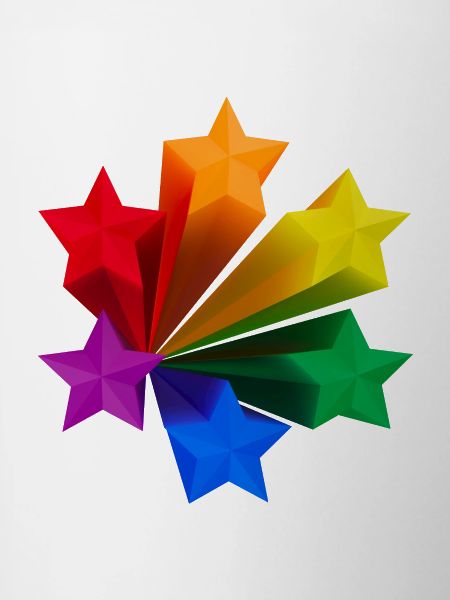 Dynamic Rainbow Stars LGBT