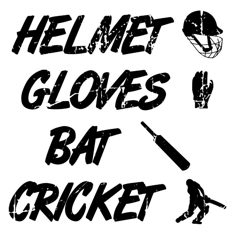 Casque Gants Bâton Cricket