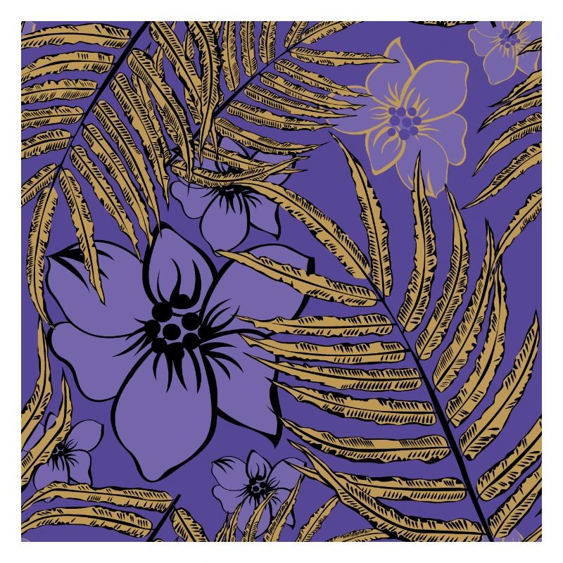 Fleurs et feuilles tropicales