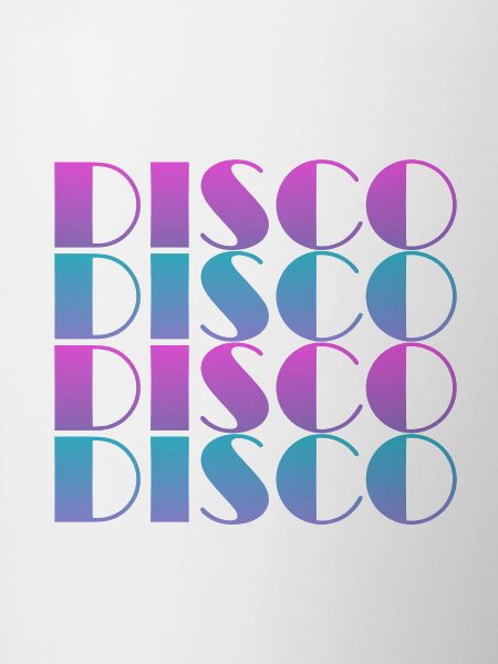 Vibrant Disco Text Pattern Design