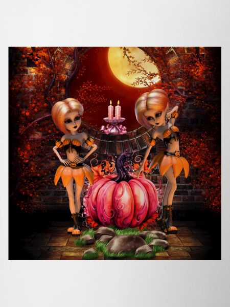 Cute halloween design in the moonlight.