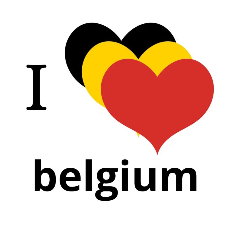 Ich liebe belgisches Typografie-Design