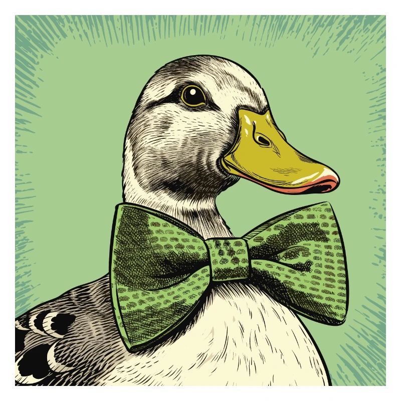 Canard avec nœud papillon