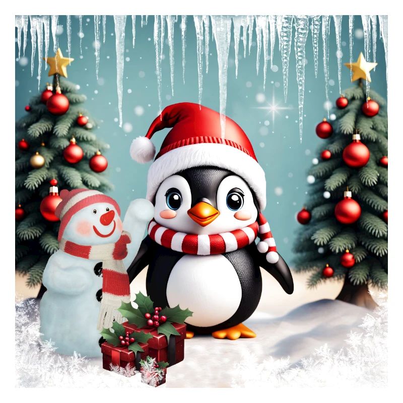 Niedlicher lustiger Pinguin