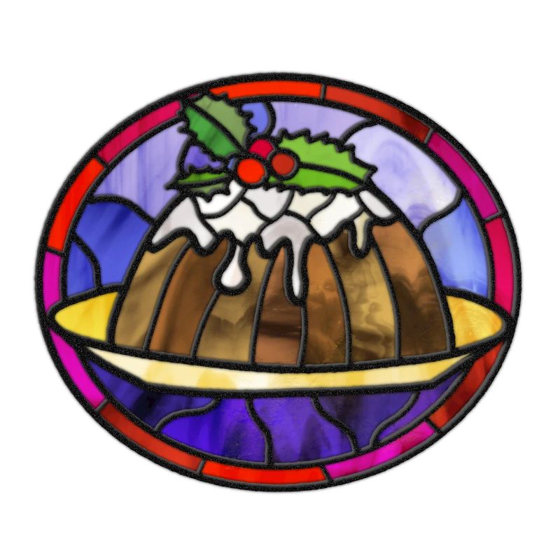 Christmas pudding. Christmas illustration