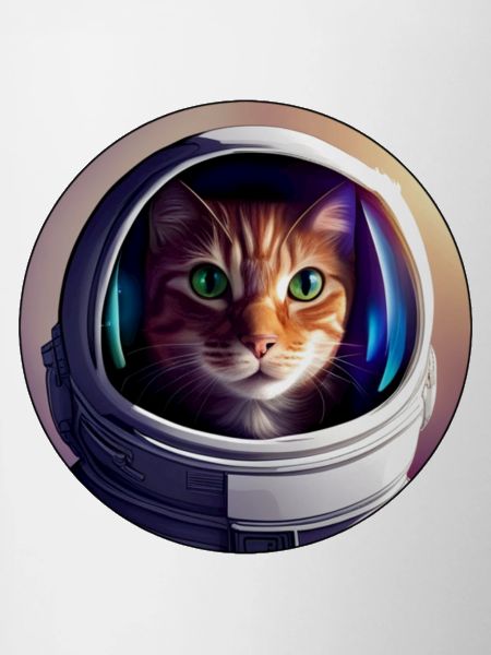 Space cat in helmet