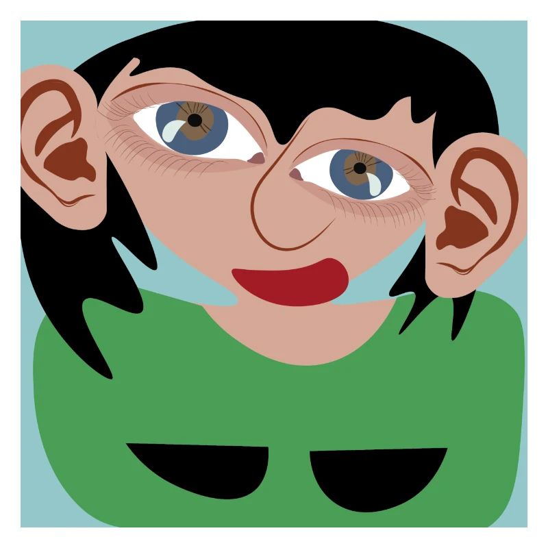 Dunkelhaarige Frau