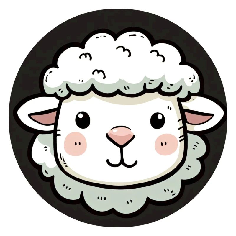 Cute Sheep Head