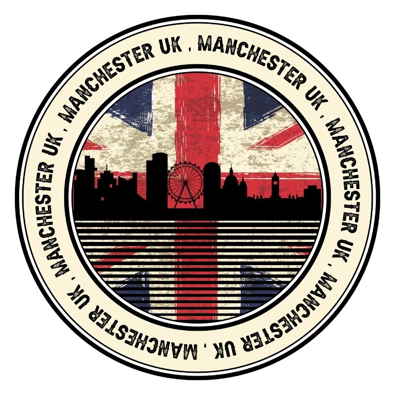 Manchester UK Skyline-Abzeichen