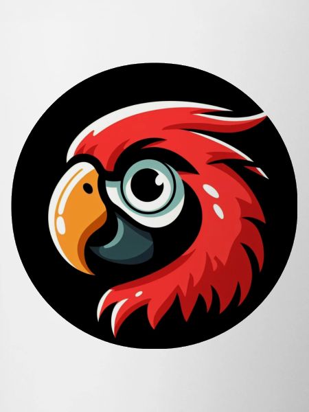 Parrot head in comic style