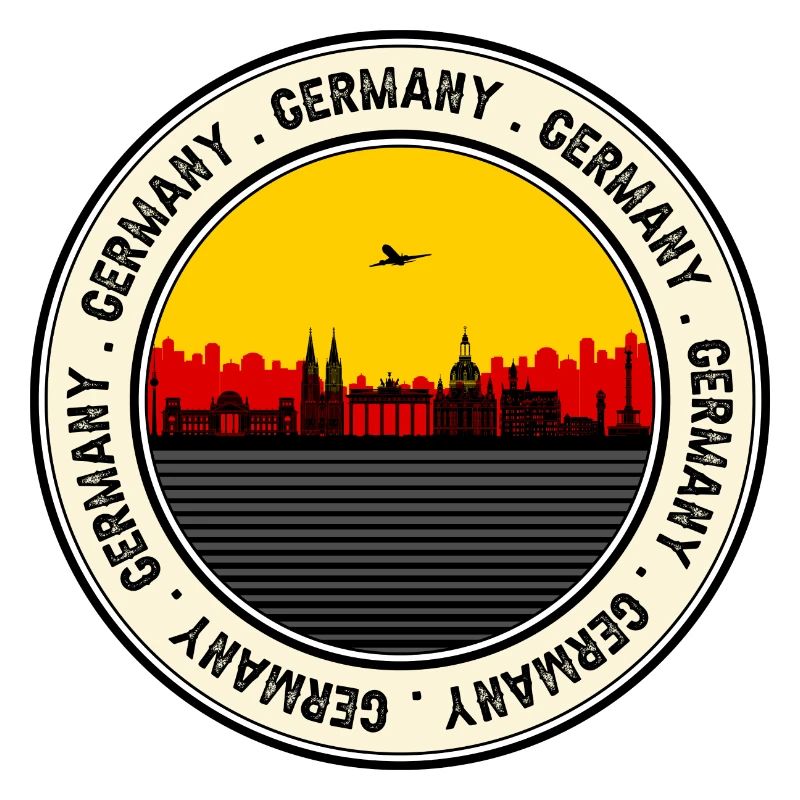Germany Sunset Skyline Seal
