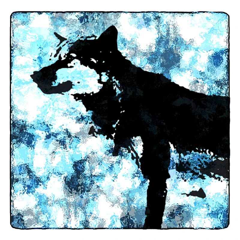Silhouette de loup Aquarelles