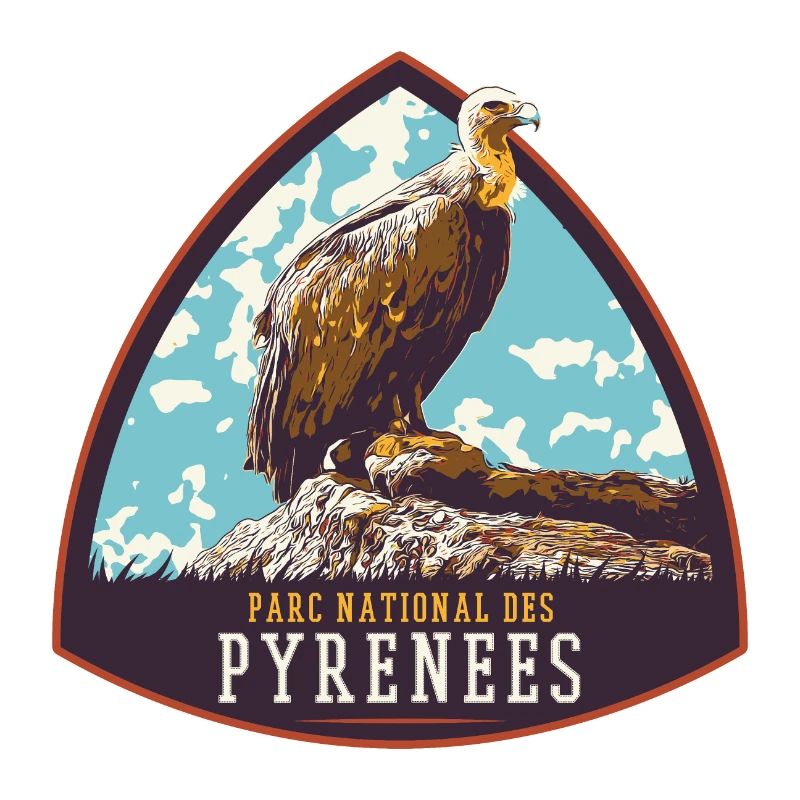 Écusson Vautour, Parc Pyrénées : Nature Protégée