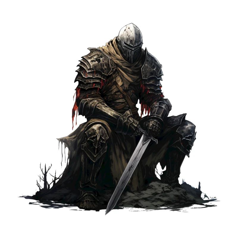 Warrior Armor Sword Campfire Fantasy Shirt