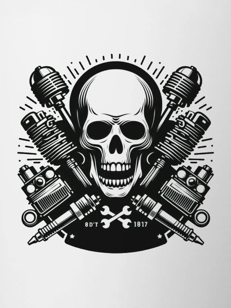 Biker Skull Design 3
