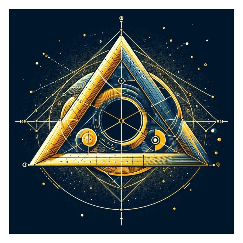 Triangle in the golden ratio