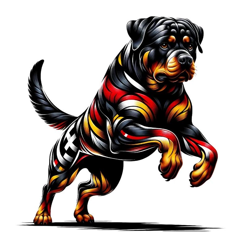 Drapeau Rottweiler, design allemand