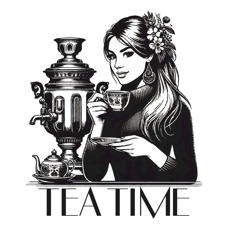 Samowar Teezeit Frau Geschenk