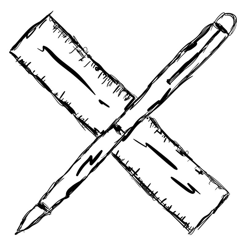 Pen and ruler
