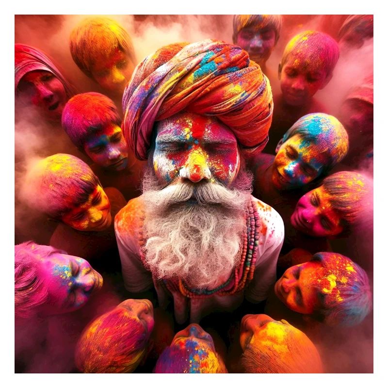 Fêtes des couleurs Holi Inde