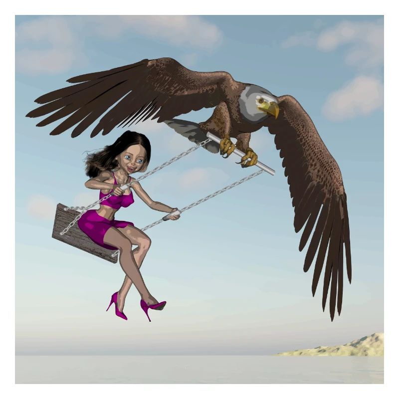 Se balançant dans le ciel.