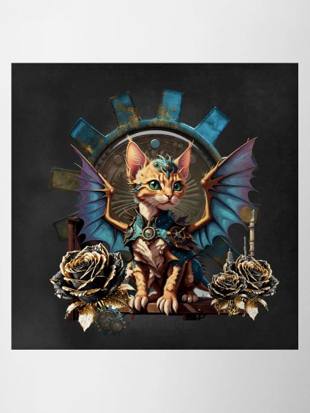Wunderbare Fantasy-Steampunk-Katze.