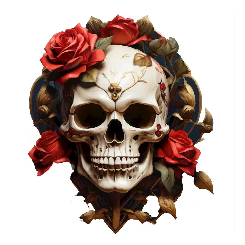 Rose Skull Wreath