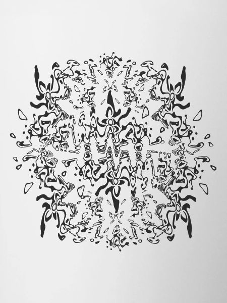 Abstract Black Mandala Pattern
