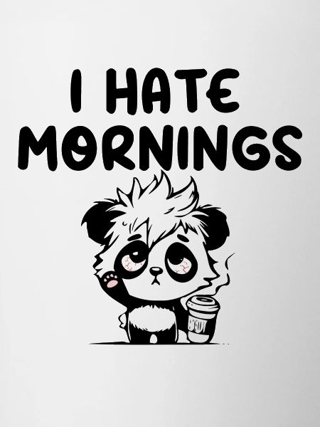 I hate mornings panda