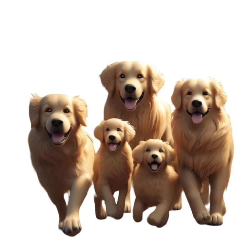 Golden Retriever Pack Parade