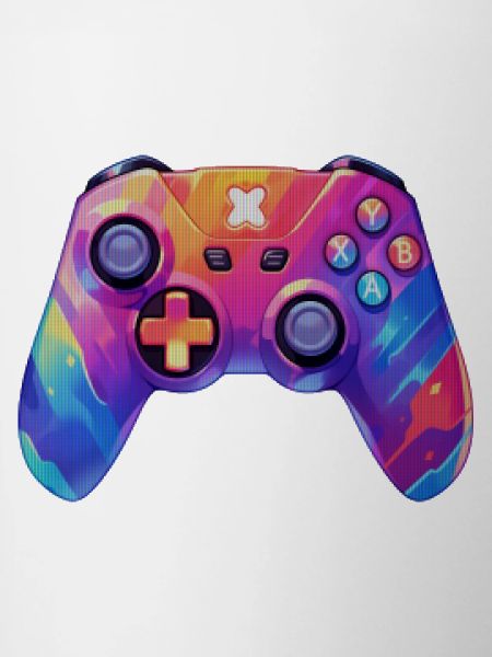 Pixel art video game controller