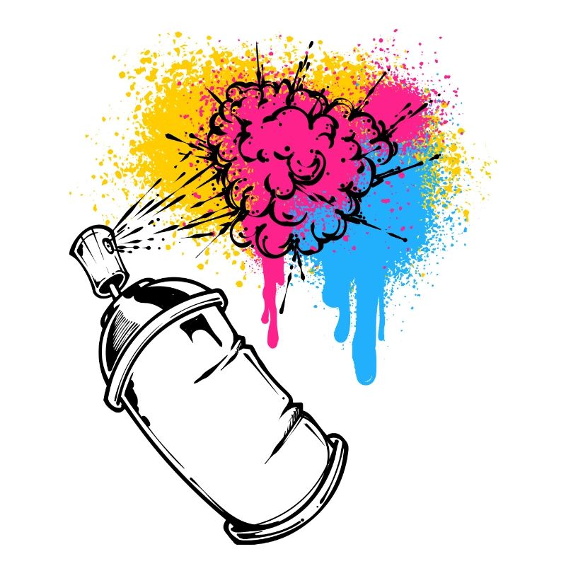 Graffiti Sprayer Spraydose Zeichnen Illustration