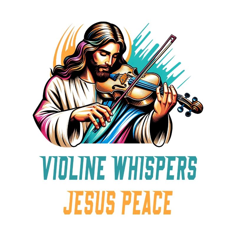 Violin whispers Jesus peace design