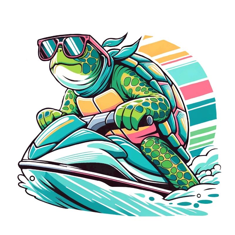 Jetski Schildkröte