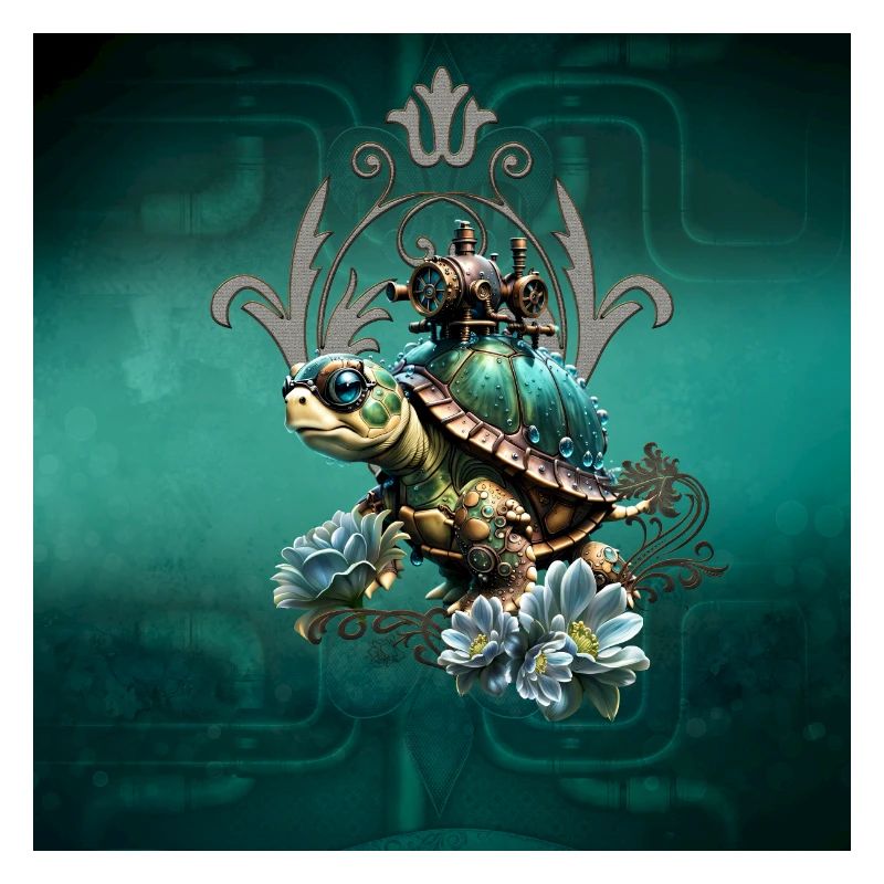 Einzigartige Steampunk-Schildkröte.