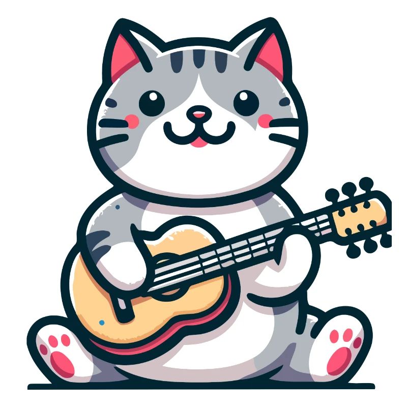 The Guitar-Strumming Cat