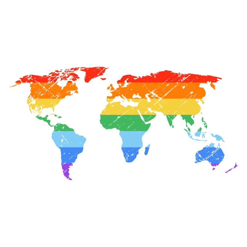 Regenbogen-Weltkarte Pride