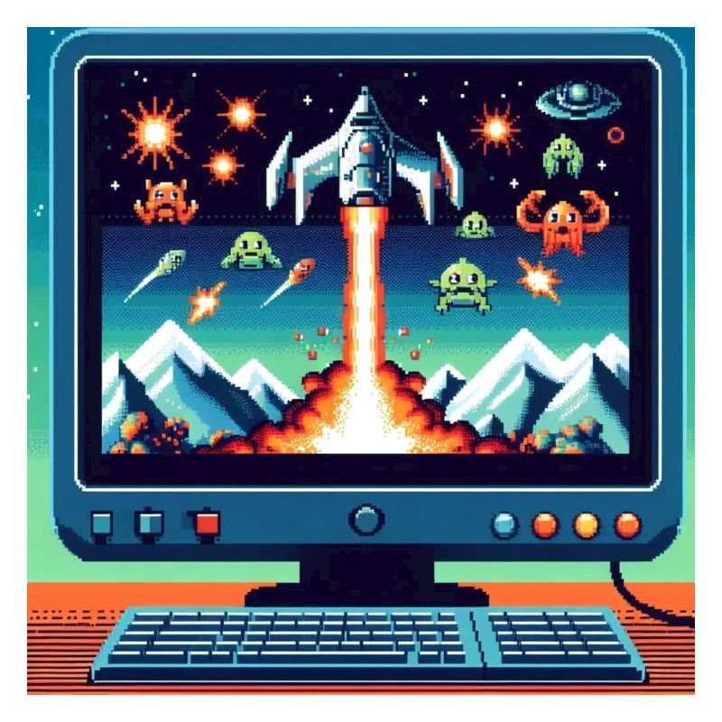 Retro-Flugzeug-Spiel