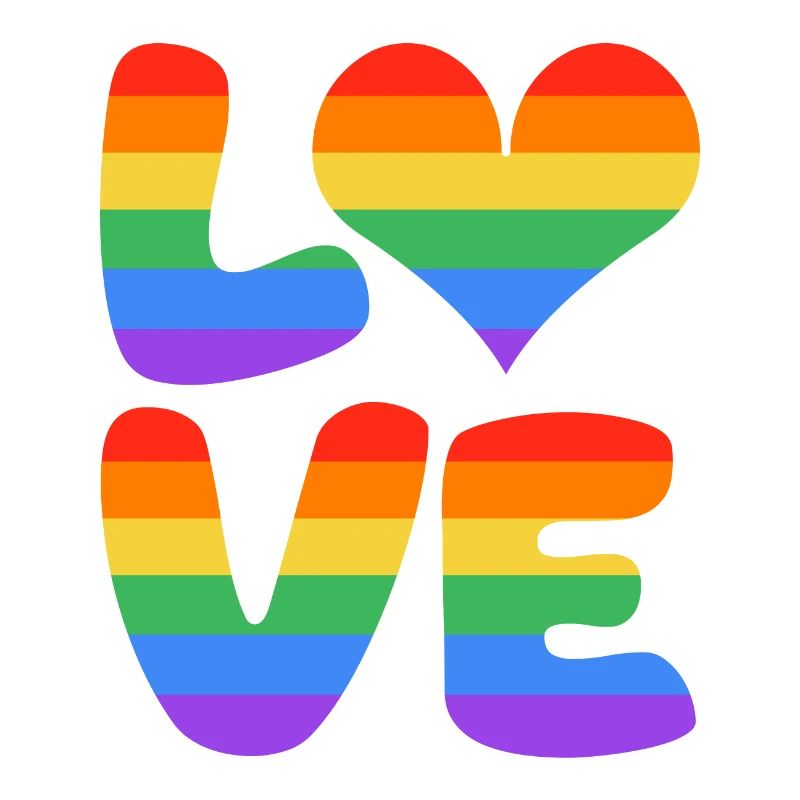 Regenbogenliebe Herzdesign