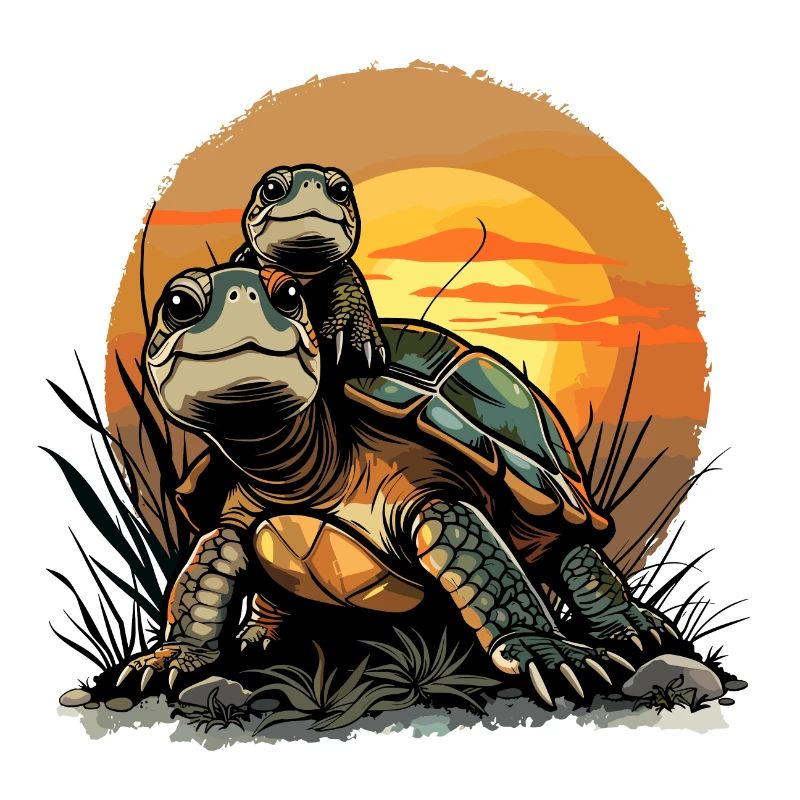 dad turtle son father tortoise