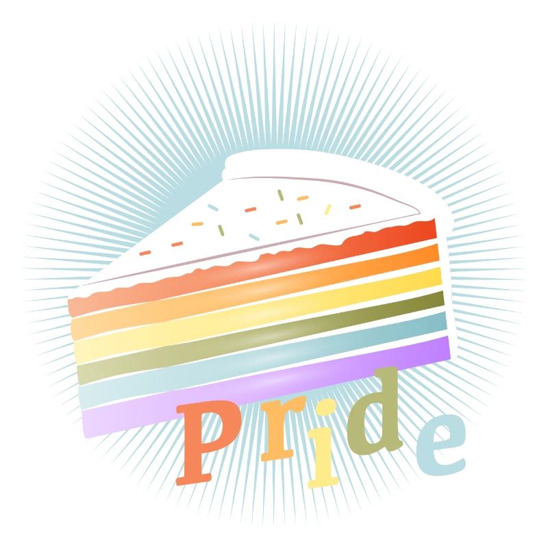Morceau de gâteau arc-en-ciel aux couleurs pastel délicates