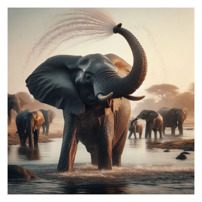 Éléphants dans la jungle