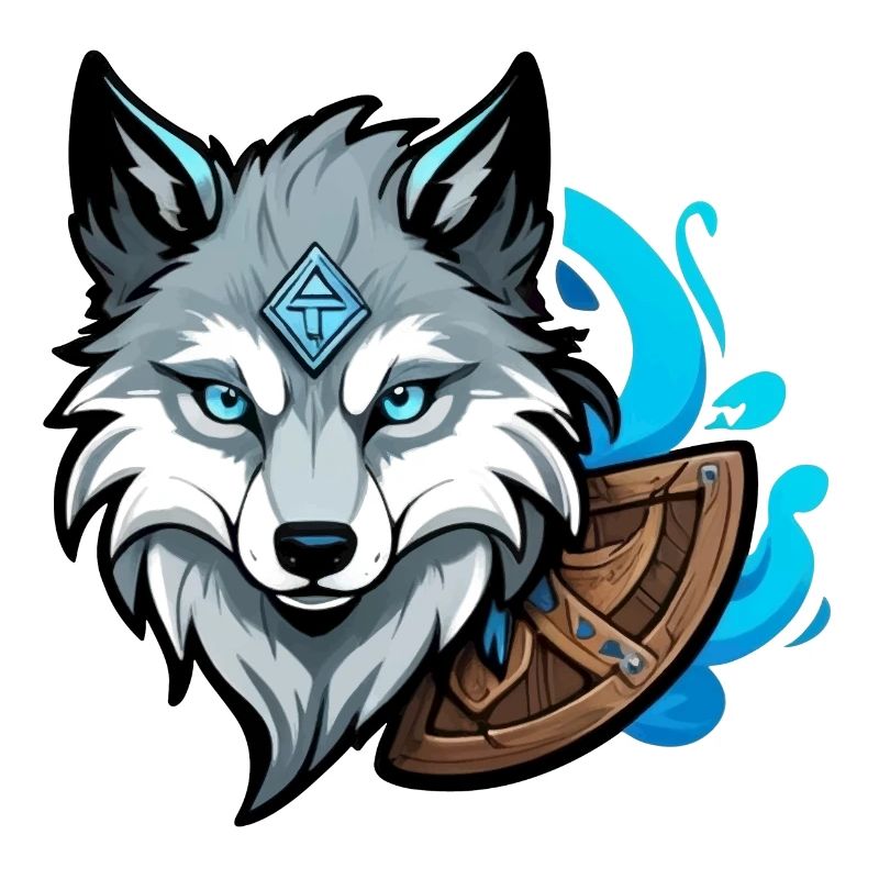 Tête de loup viking