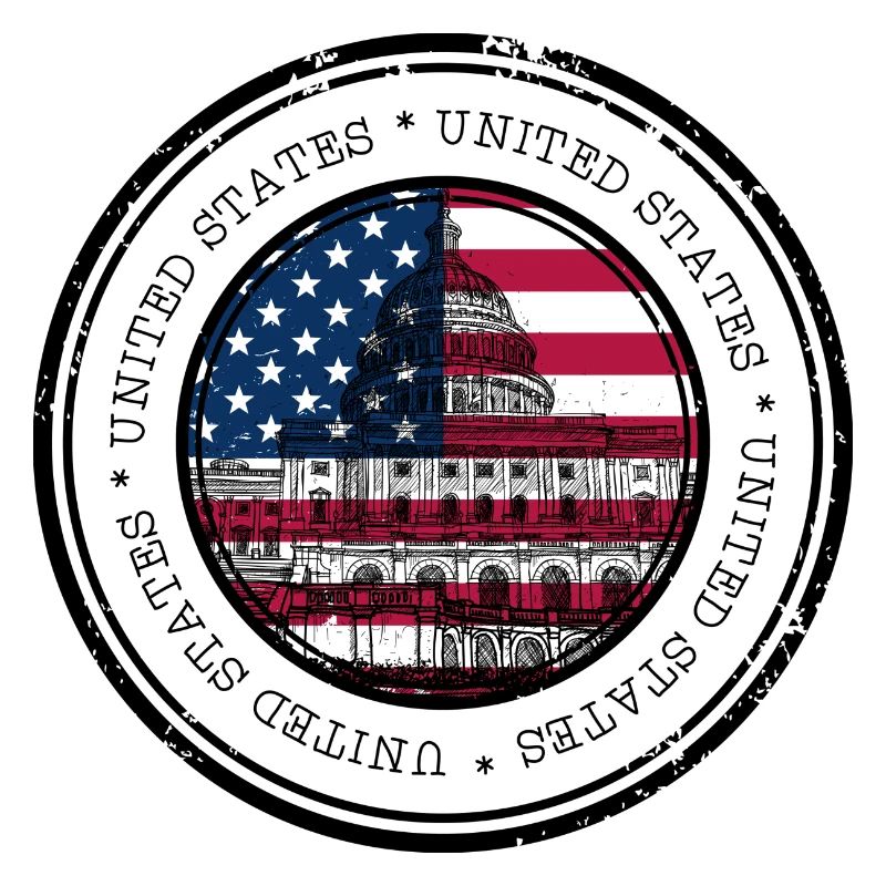 Capitol Flag Circle Emblem