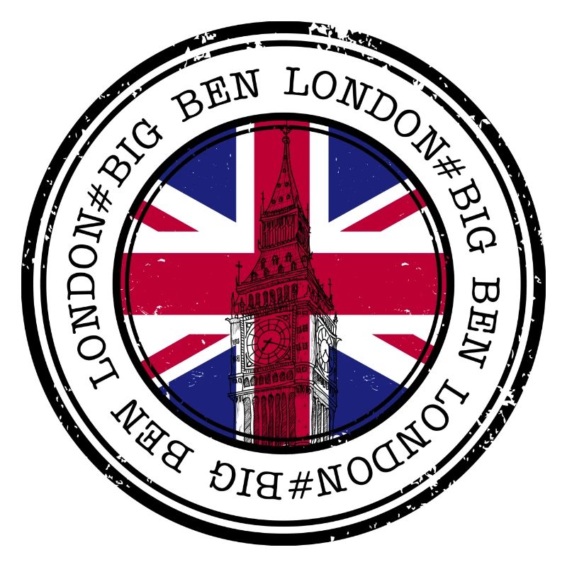Union Jack Big Ben Stamp