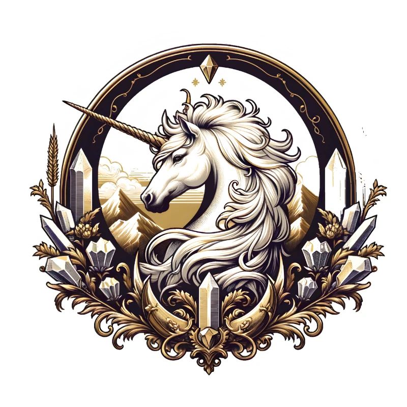 majestueuse licorne décorée avec art