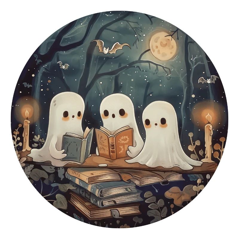 Ghosts, Reading, Book, Library, Halloween