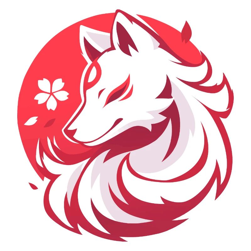 Renard blanc style asiatique