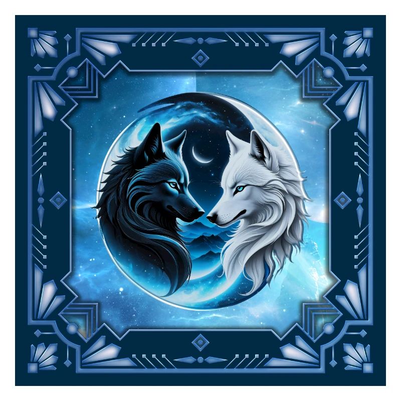 Deux têtes de loup majestueuses